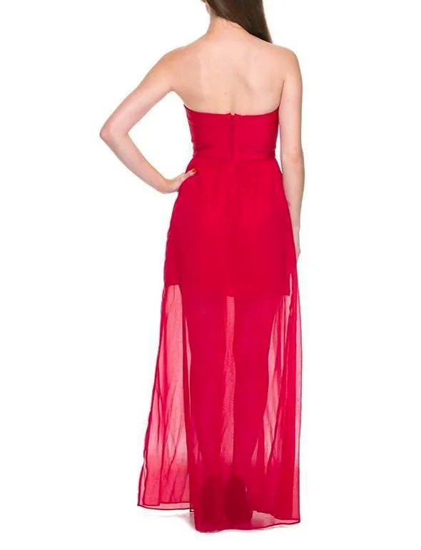 Gold Trim Detail Maxi Dress