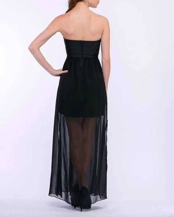 Gold Trim Detail Maxi Dress