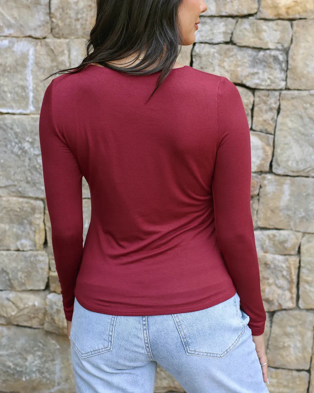 Grace & Lace Modal Long Sleeve V-Neck