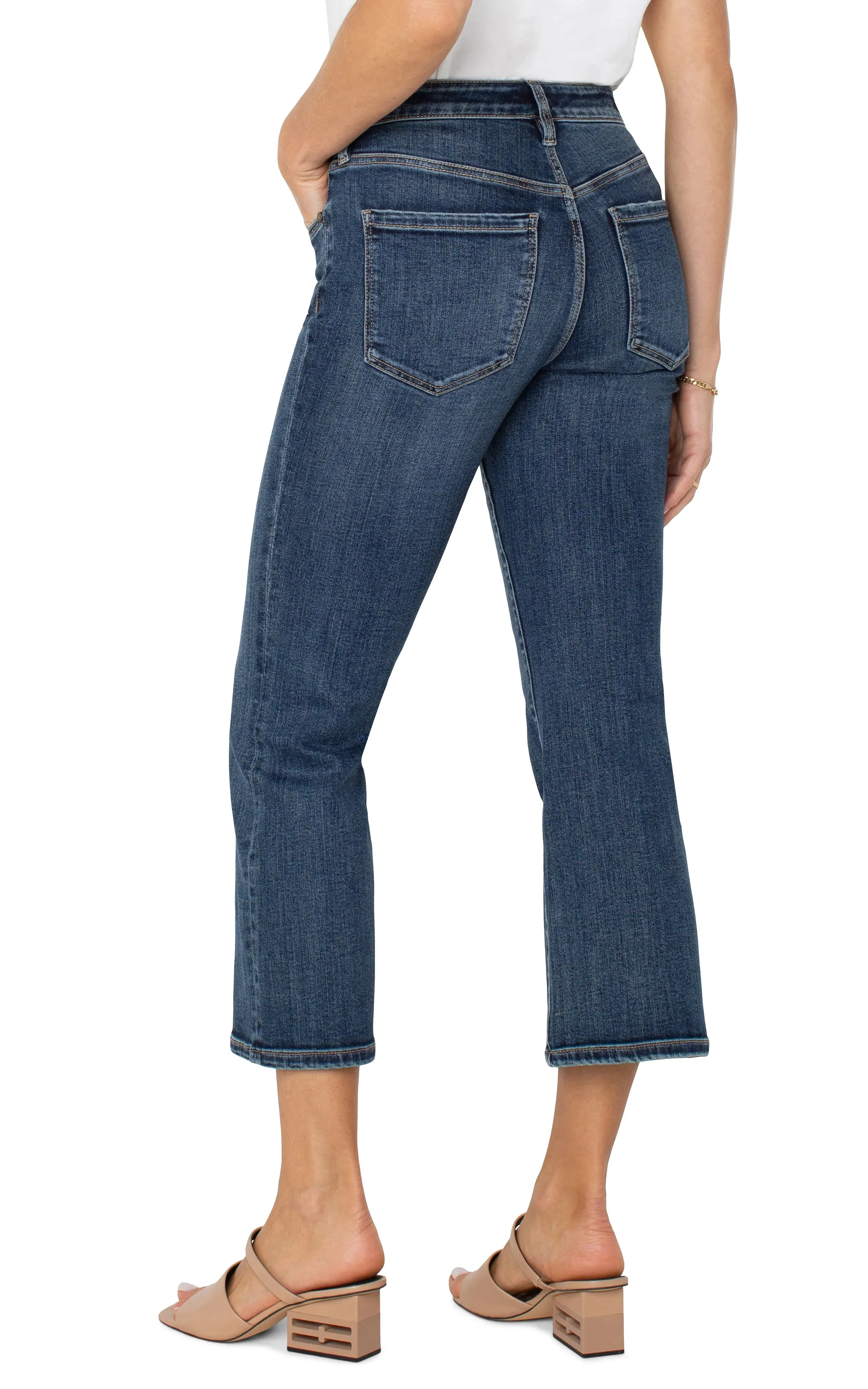 Hannah Cropped Flare Jeans - Bolsa Chica