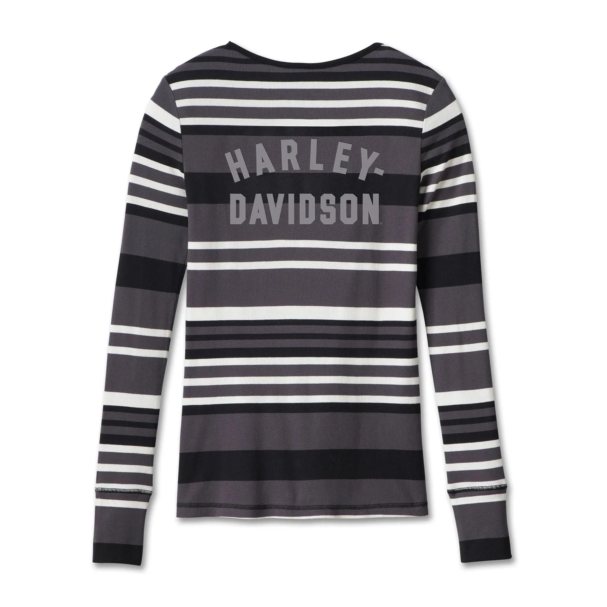 Harley-Davidson® Women's Forever Fierce Stripe Henley  - Black Beauty