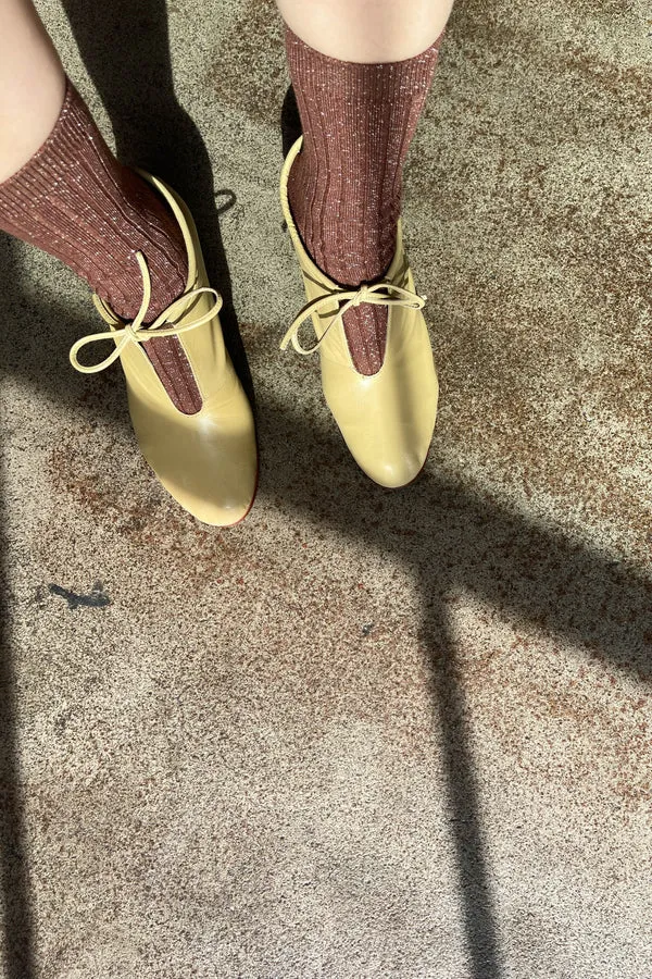 Her Socks | Bronze Glitter