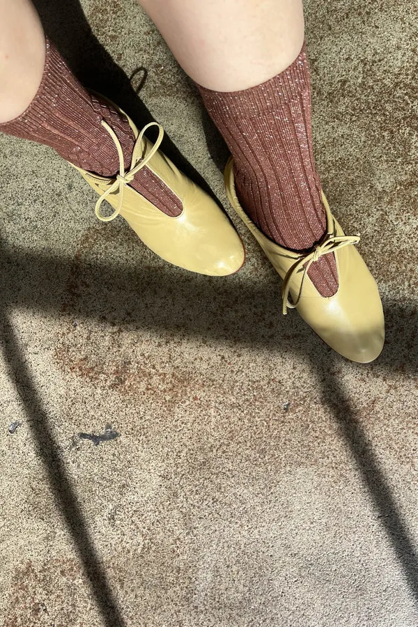Her Socks | Bronze Glitter