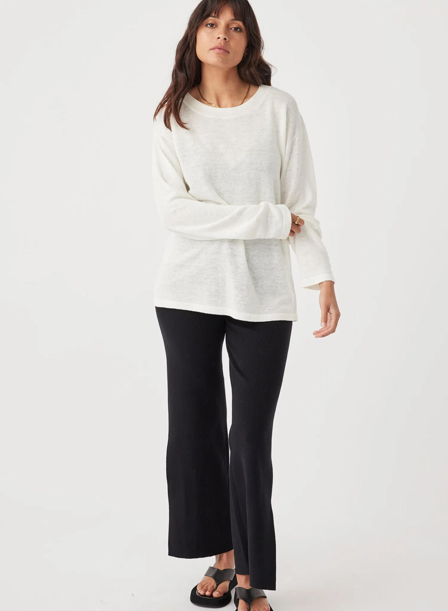 Hugo Long Sleeve Tshirt in Cream