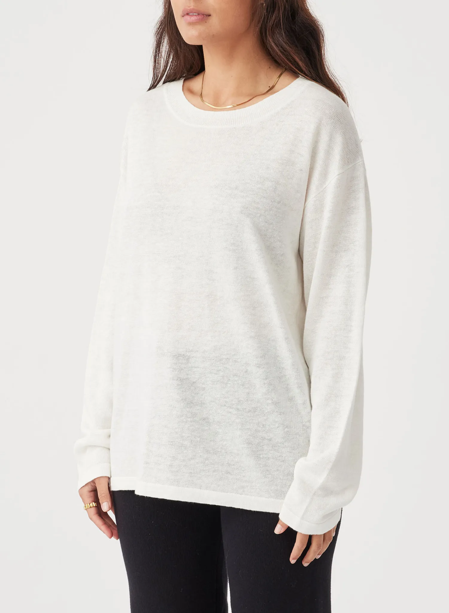 Hugo Long Sleeve Tshirt in Cream