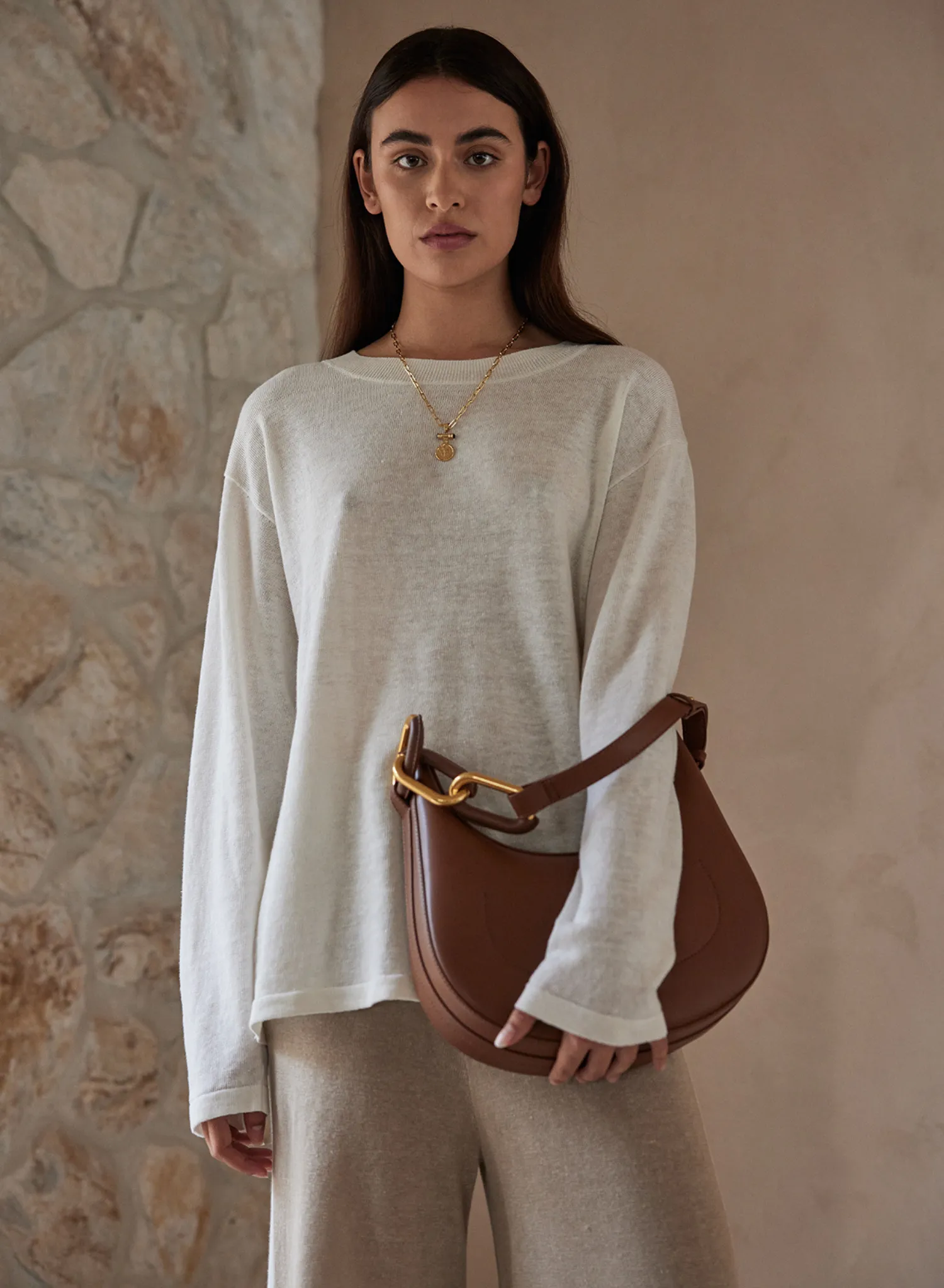 Hugo Long Sleeve Tshirt in Cream