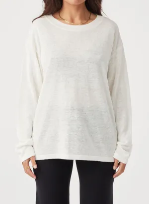 Hugo Long Sleeve Tshirt in Cream