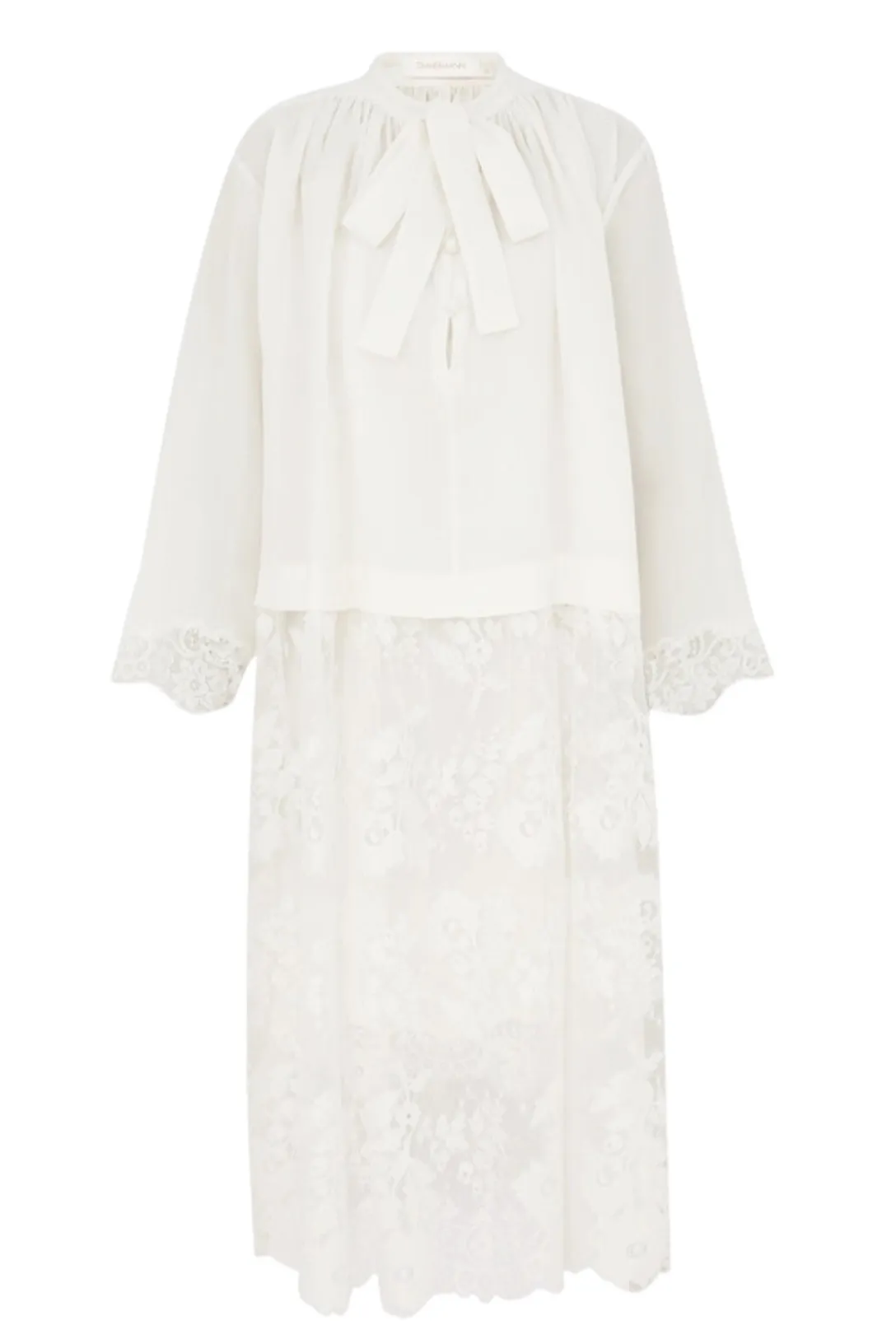 Illuminate Lace Smock Dress | Ivory