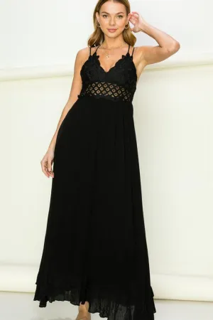 IN LOVE BUSTIER LACE MAXI DRESS - HYFVE