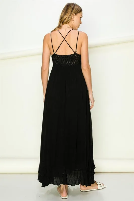 IN LOVE BUSTIER LACE MAXI DRESS - HYFVE