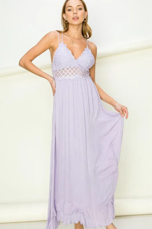 IN LOVE BUSTIER LACE MAXI DRESS - HYFVE