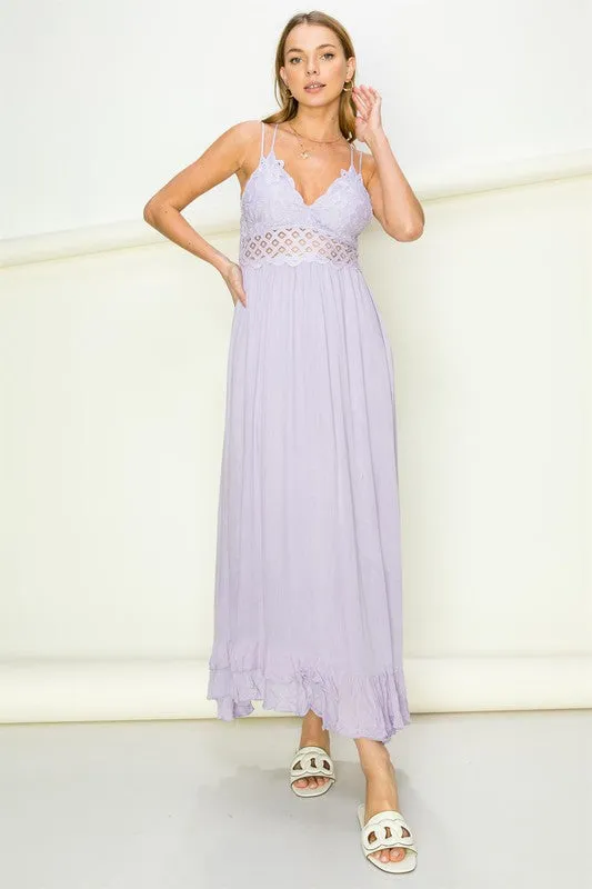 IN LOVE BUSTIER LACE MAXI DRESS - HYFVE