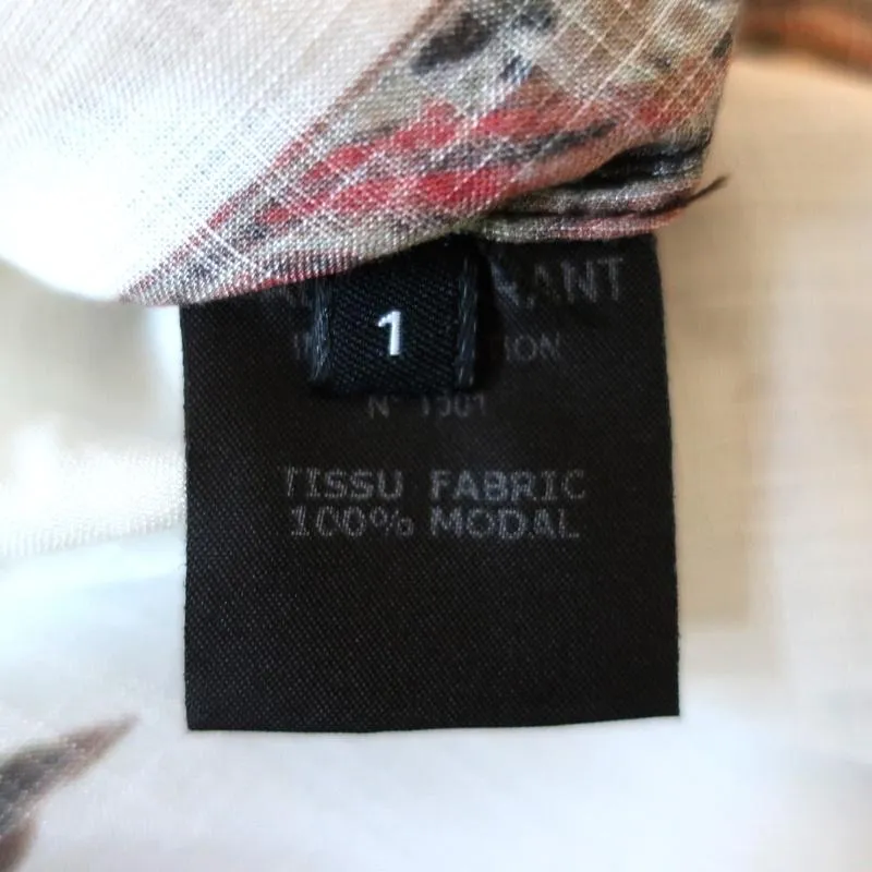 Isabel Marant Mini Dress Sandrine Cream/Brown Printed Modal Size 1