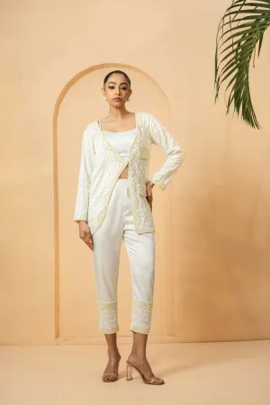 Ivory Embroidered Co-Ord Set