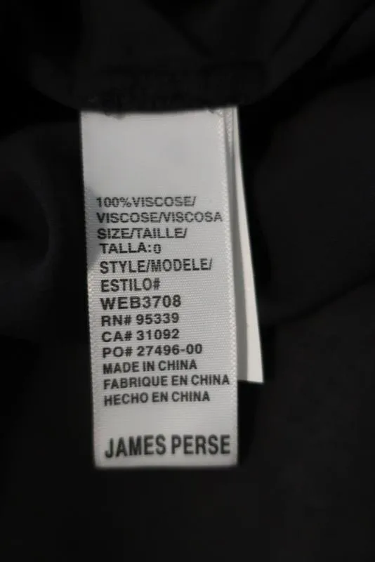 James Perse Relaxed Chiffon Shirt Charcoal Size 0 Long Sleeve Button Down Blouse