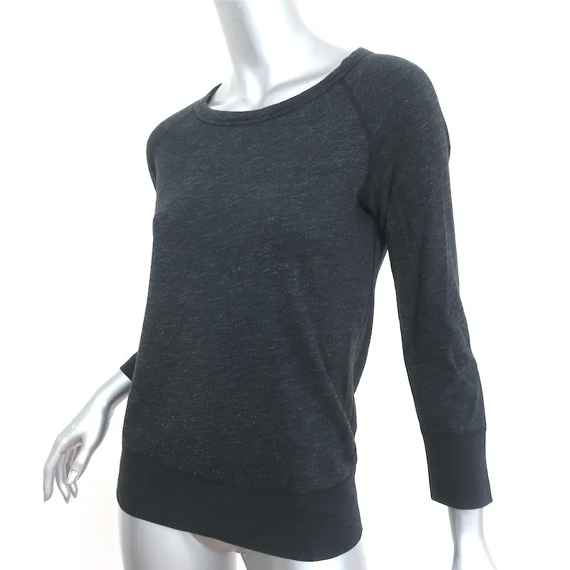 James Perse Vintage Fleece Raglan Sweatshirt Black Size 1 WXT3168
