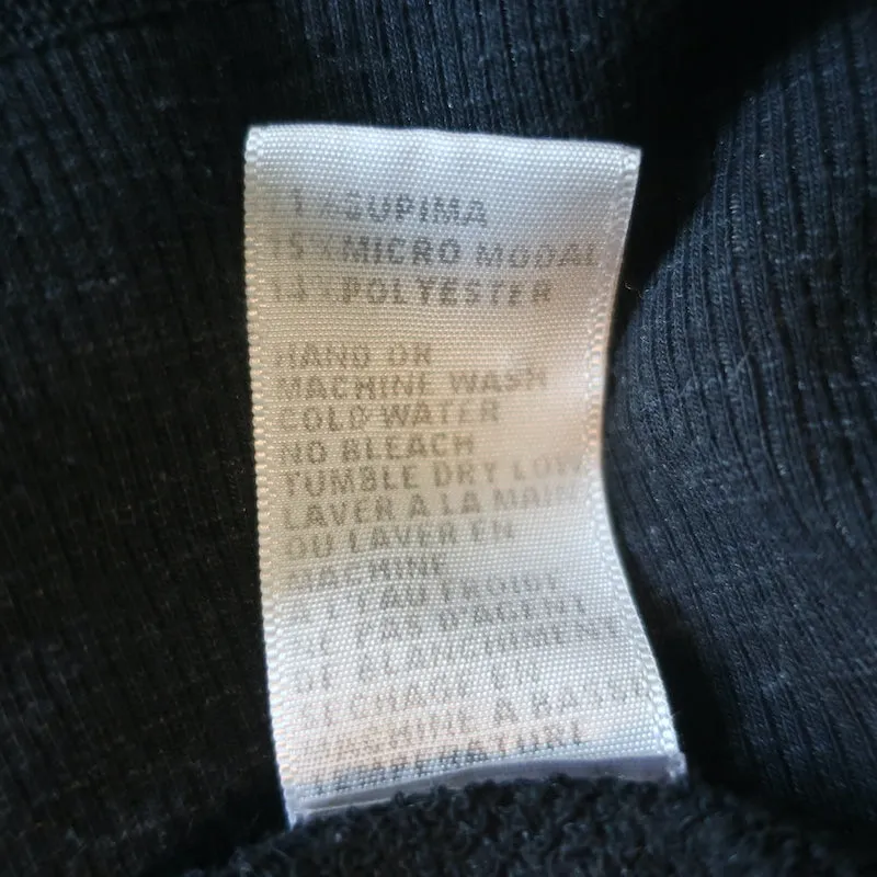 James Perse Vintage Fleece Raglan Sweatshirt Black Size 1 WXT3168