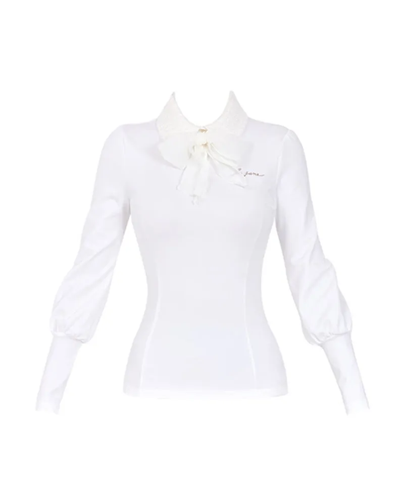 J.Jane Tweed Scarf T-Shirt - White