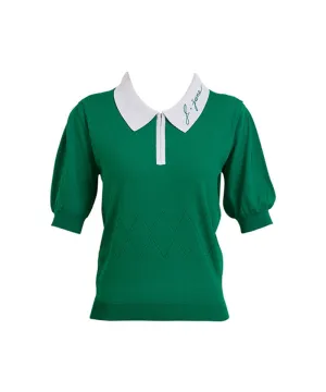 J.Jane Vivid Color Half Sleeve Knit - Green