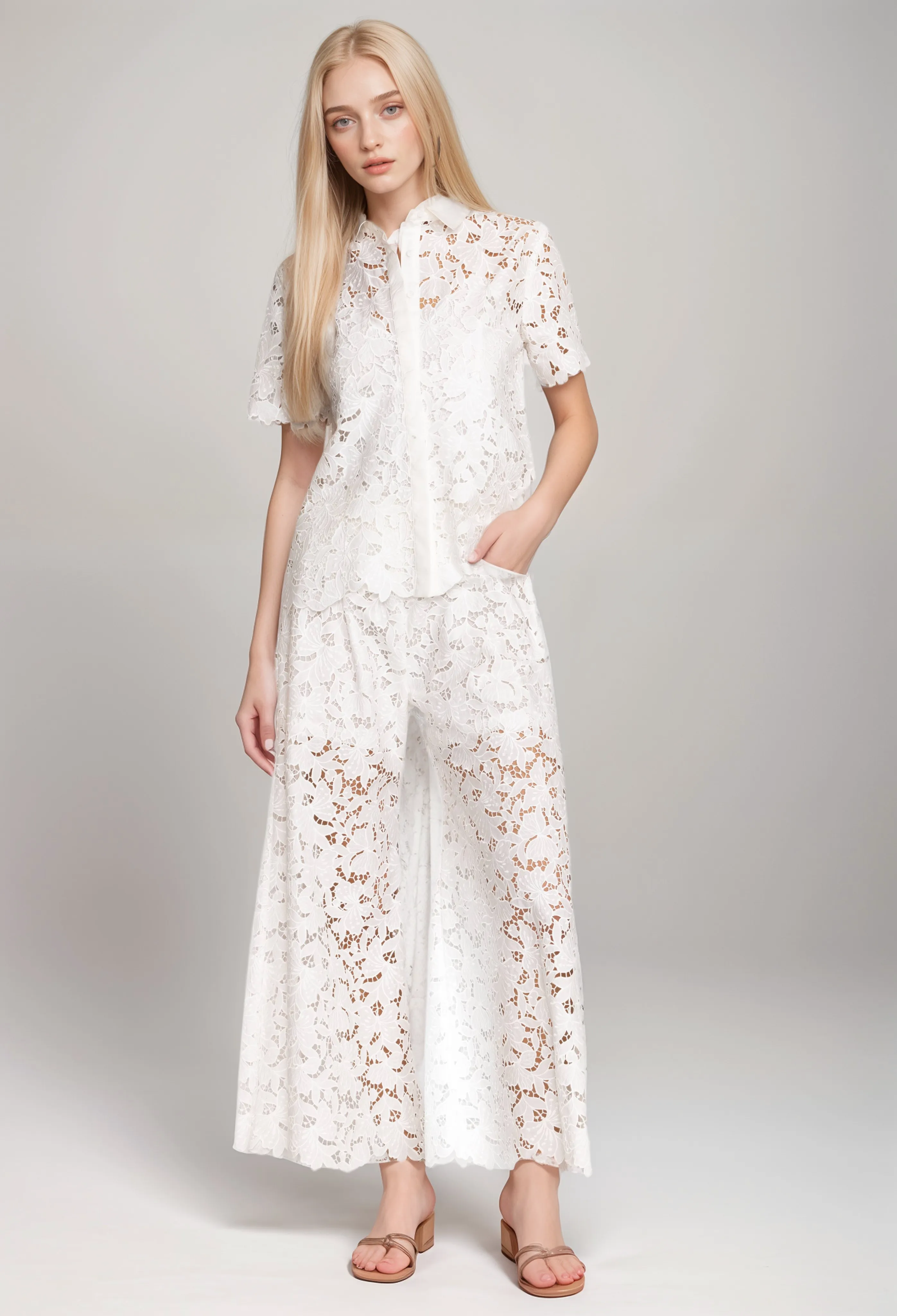 Johnny Was Jade Kitt Lace Easy Pants L64024 Boho Chic
