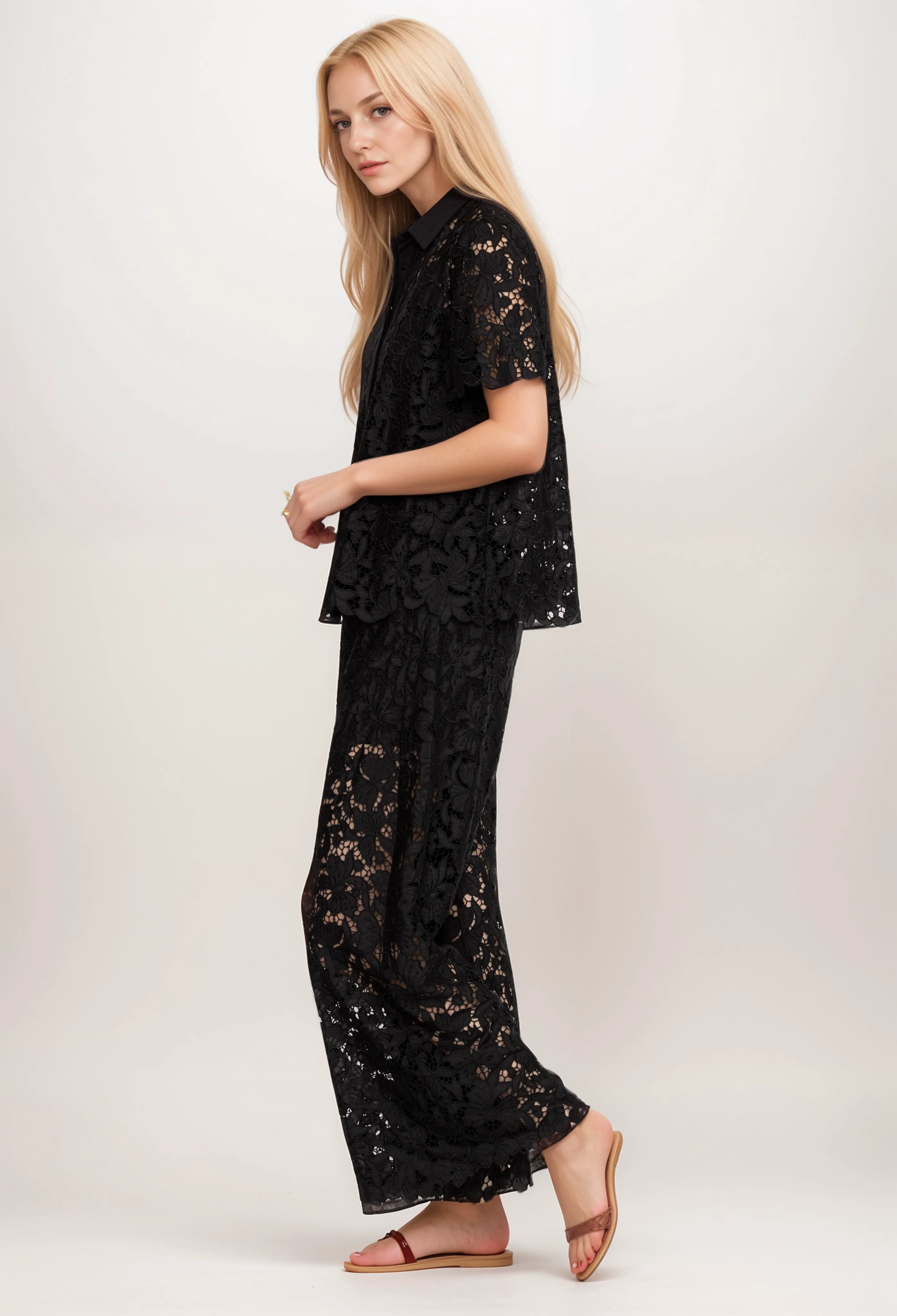 Johnny Was Jade Kitt Lace Easy Pants L64024 Boho Chic