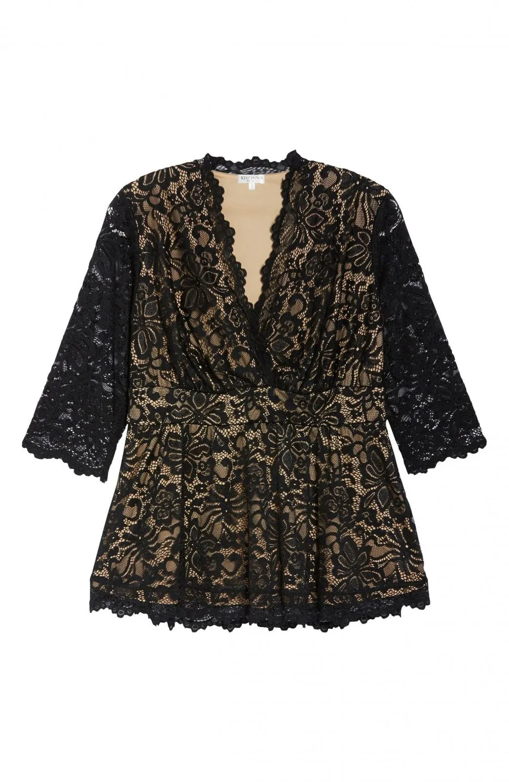 Kiyonna Women's Plus Size Linden Lace Blouse Shirt Top