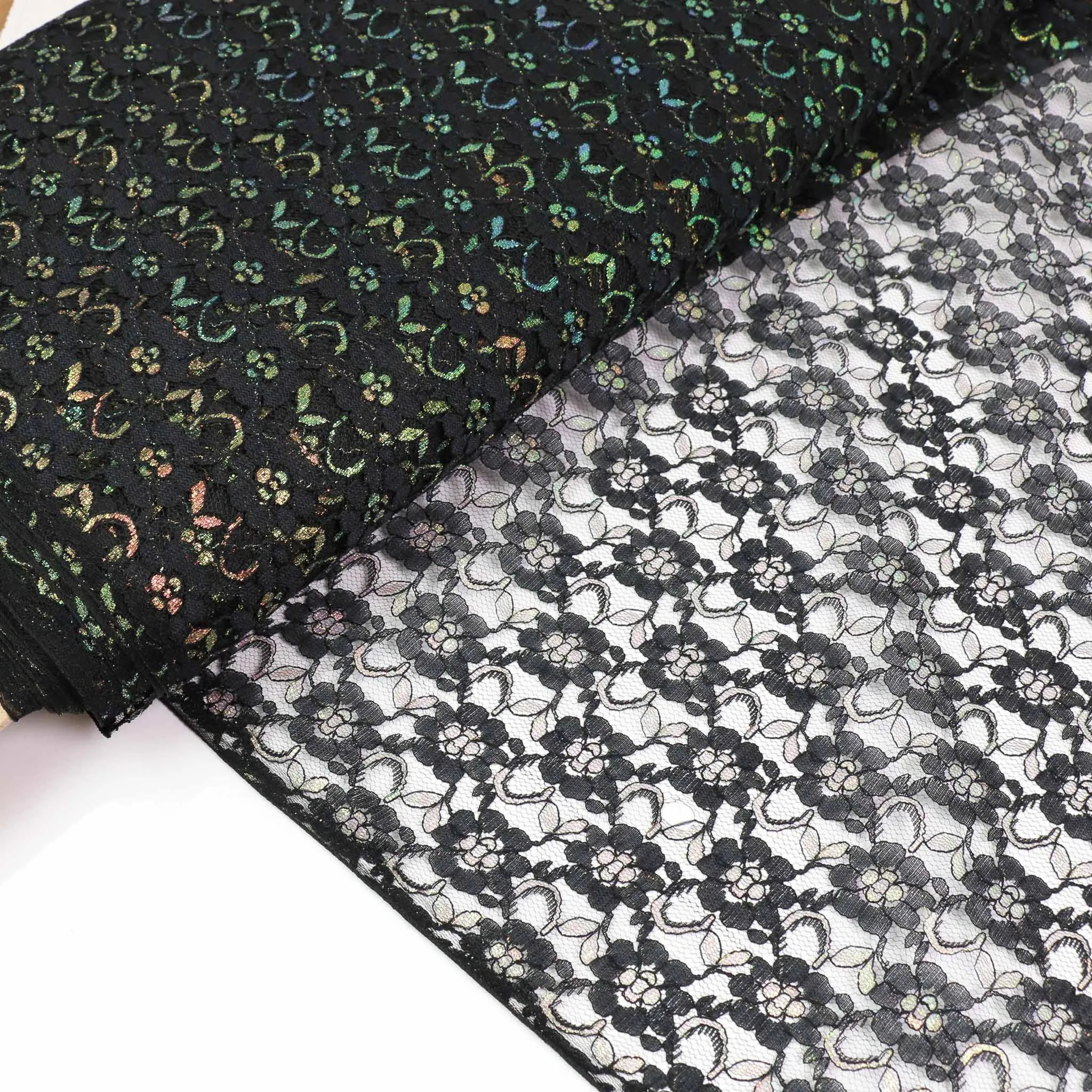 Lace - Black, iridescent