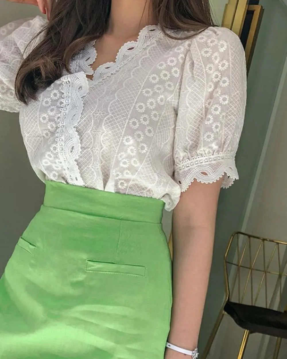 Lace Trim Top