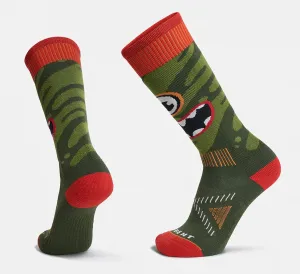 Le Bent Kids Monster Light Cushion Party Snow Socks Kombu Green