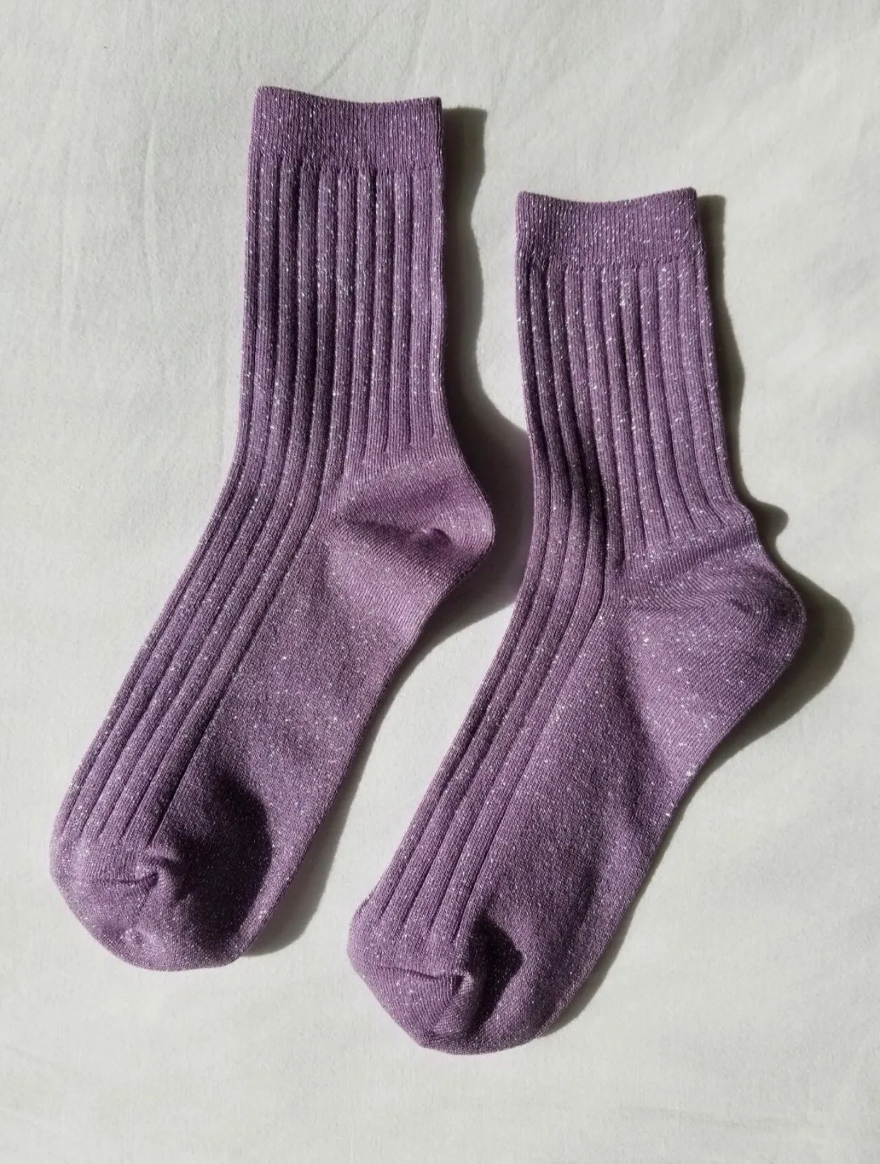 Le Bon Shoppe Her Socks- Lilac Glitter
