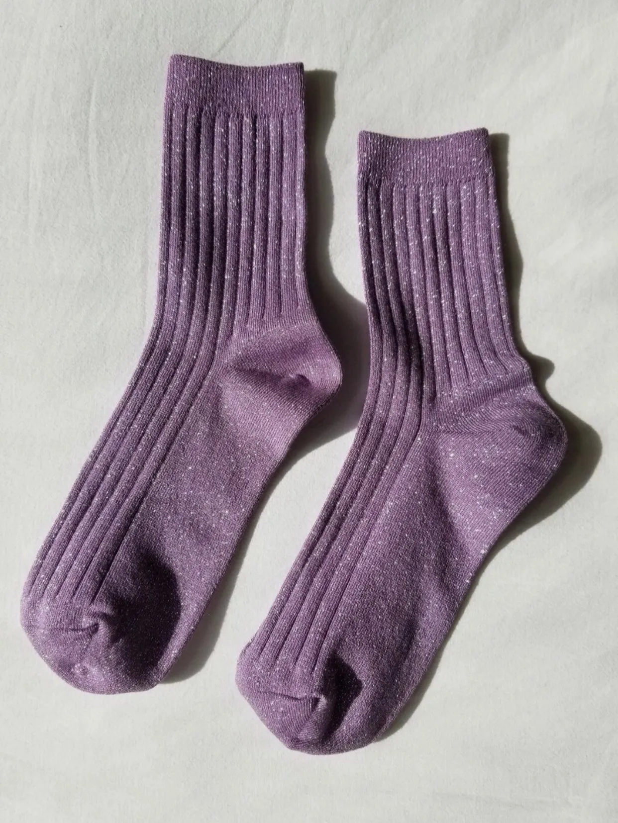 Le Bon Shoppe Her Socks- Lilac Glitter