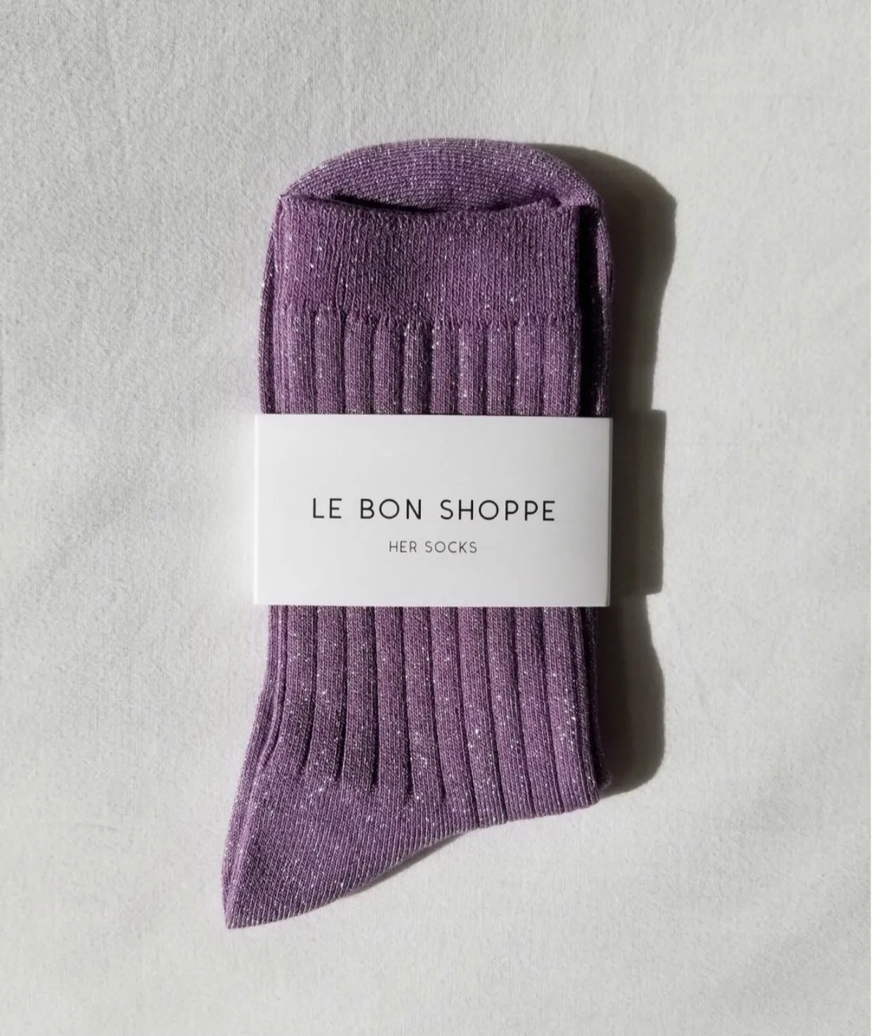 Le Bon Shoppe Her Socks- Lilac Glitter
