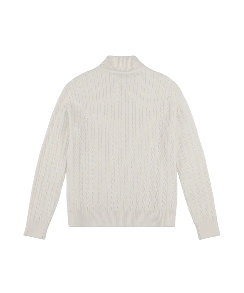 LE SONNET Duke Cable Knit - Cream