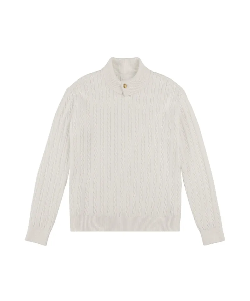 LE SONNET Duke Cable Knit - Cream