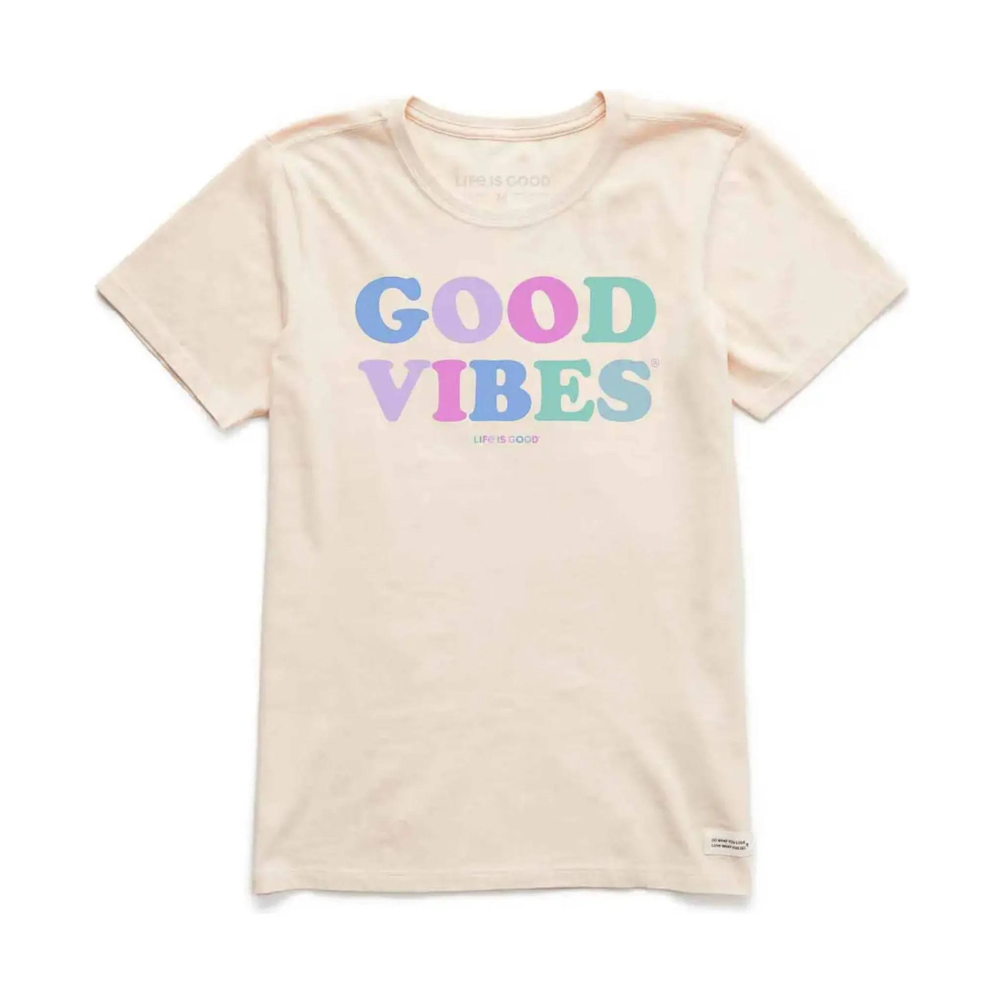 Life Is Good Women's Good Vibes Crusher Tee - Putty White
