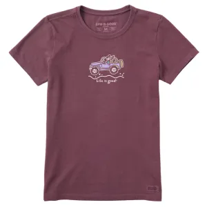 Life Is Good Women's Tee, Mahogany Brown (Size L)