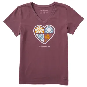 Life Is Good Women's Tee, Mahogany Brown (Size L)
