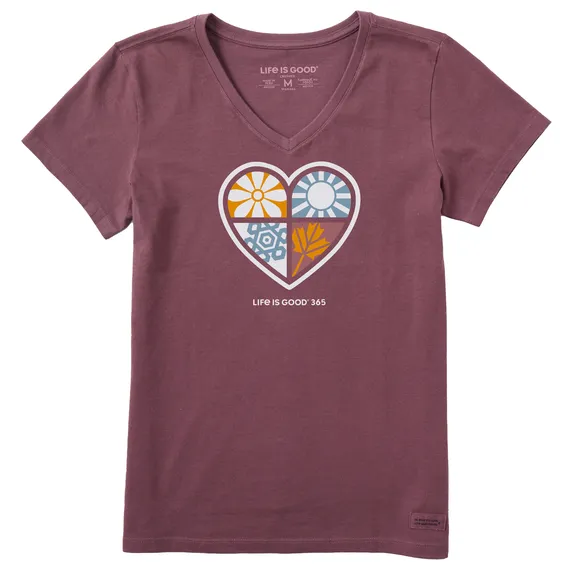 Life Is Good Women's Tee, Mahogany Brown (Size L)