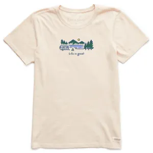 Life Is Good Women's Tee, Putty White (Size L)