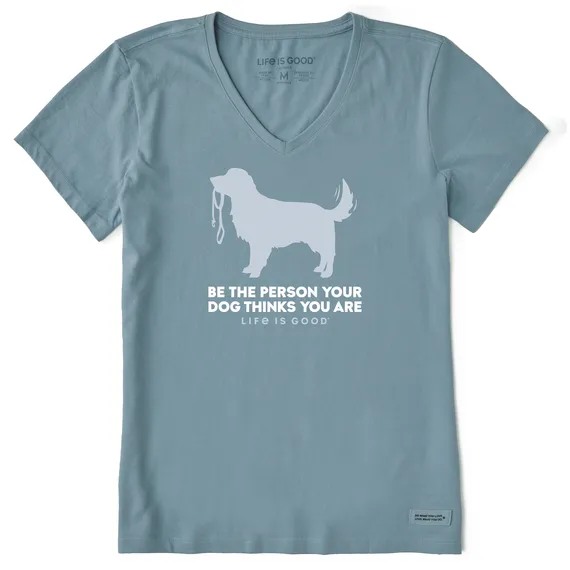 Life Is Good Women's Tee, Smoky Blue (Size L)