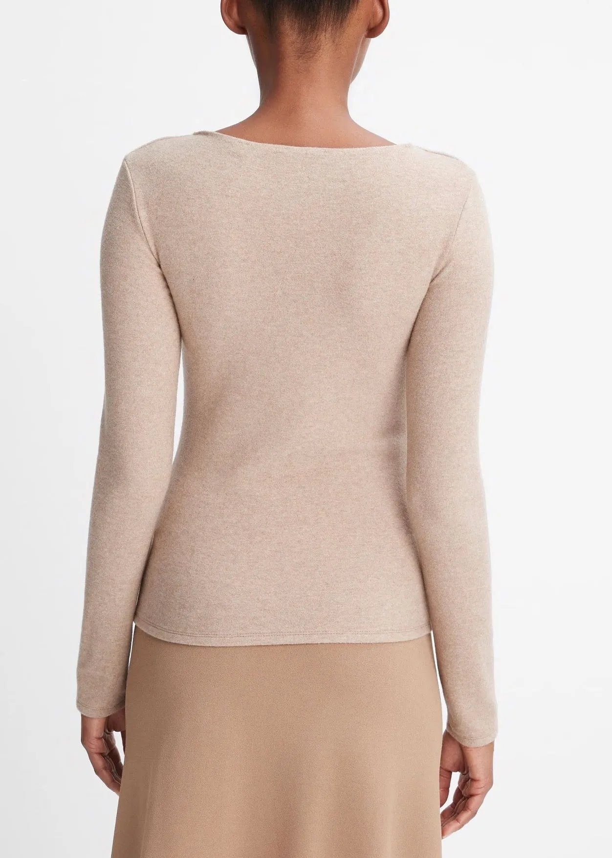 Long Sleeve Cozy Scoop Neck (Hazel Cream)