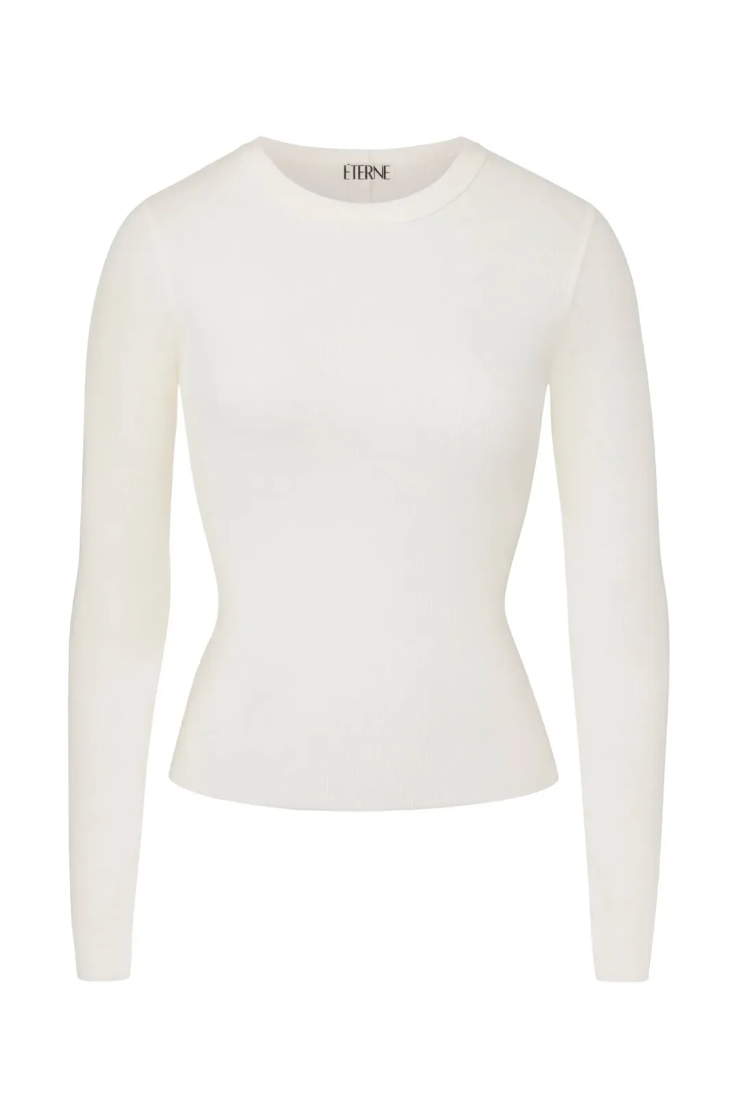 Long Sleeve Fitted Top | Cream