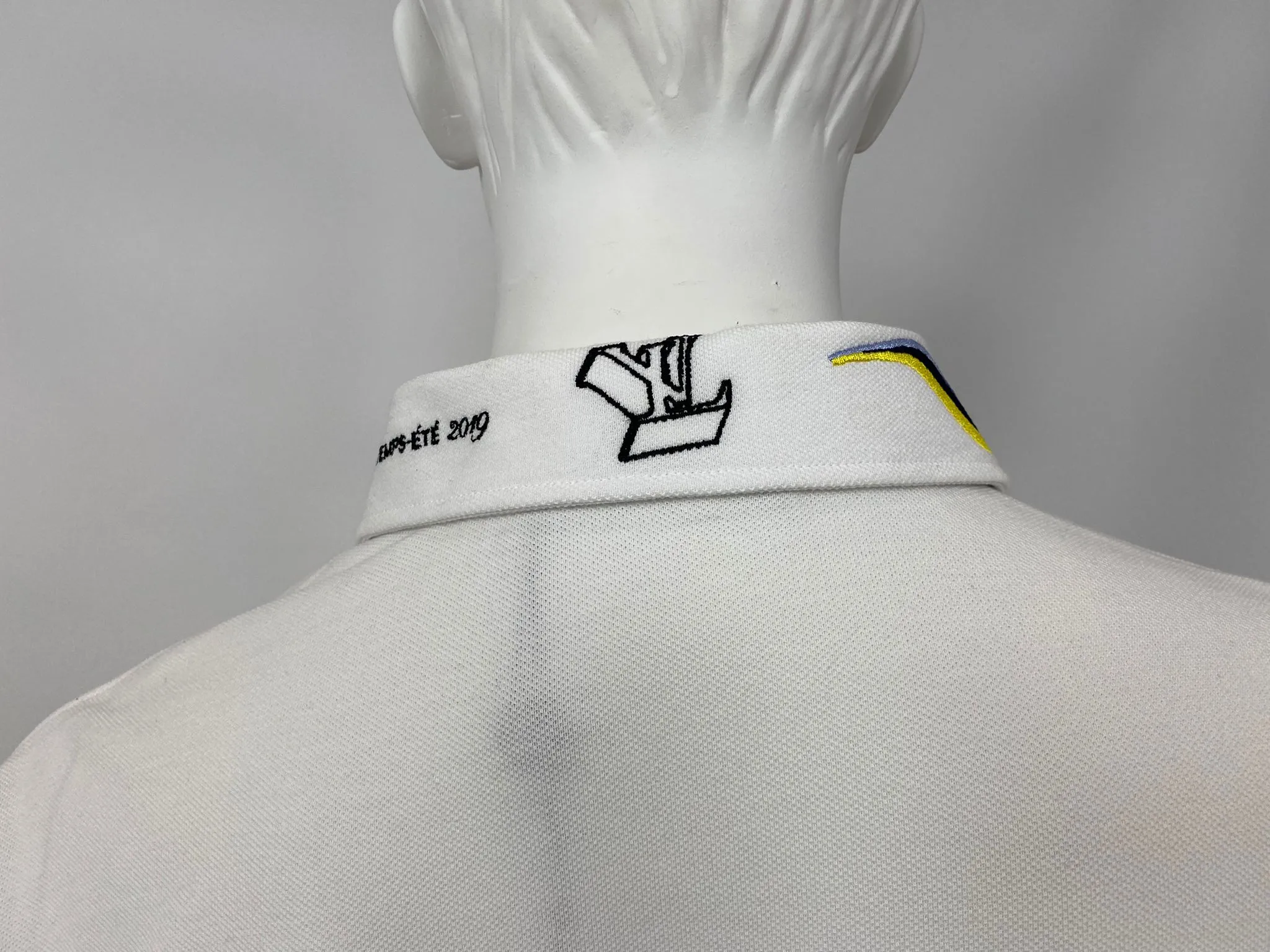 LV Rainbow Collar Half Zip Polo