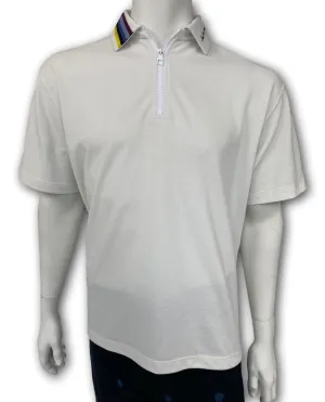 LV Rainbow Collar Half Zip Polo