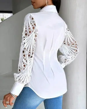 Maianne – Delicate Women's Lace-Adorned Blouse