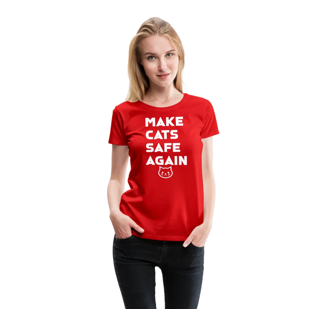 Make Cats Safe Again" Women's Premium Tee – Purr-fectly Powerful!