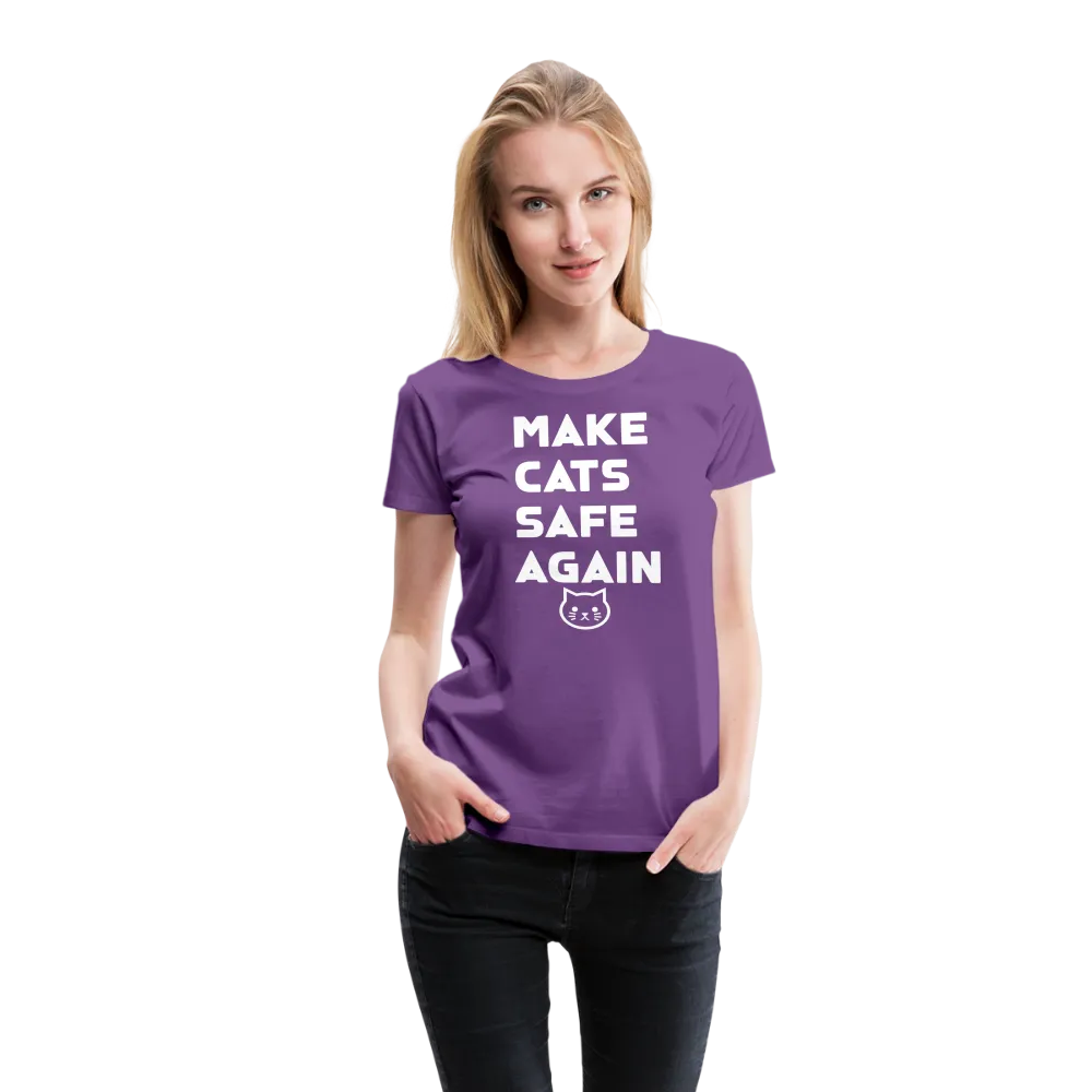 Make Cats Safe Again" Women's Premium Tee – Purr-fectly Powerful!