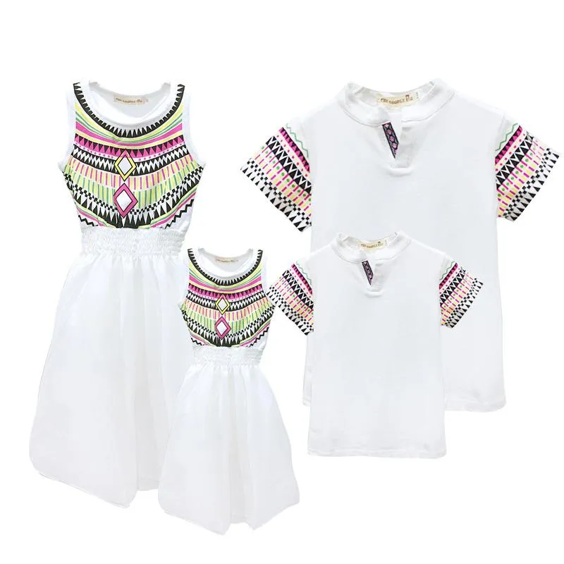 Matching Family Outfit Mother Daughter Chiffon Dress