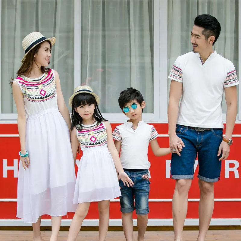 Matching Family Outfit Mother Daughter Chiffon Dress