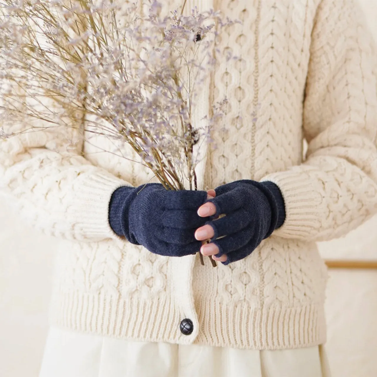 Memeri Fingertip-less Gloves - 100% Merino